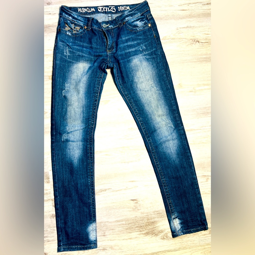 Premium Ten25 Denim Blue Jeans Mid/Low Rise Size 11/12